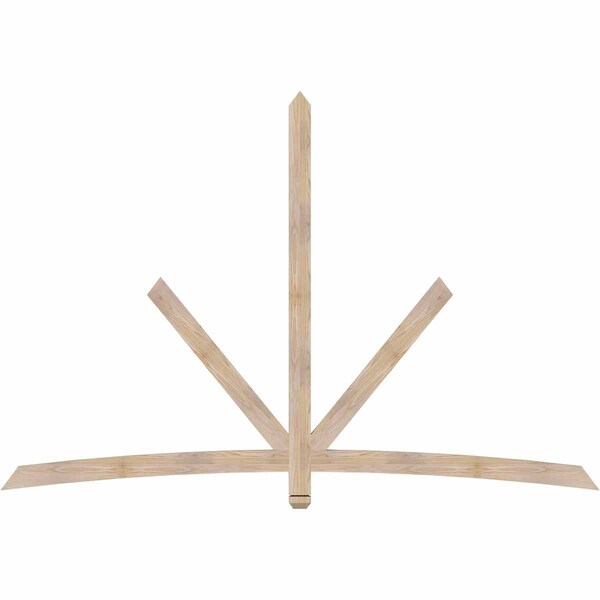 Ekena Millwork Alberta Smooth Timber Gable Bracket, Douglas Fir, 96"W x 64"H x 1 1/2"D x 3 1/2"F, 16/12 Pitch GBW096X64X0204ALB00SDF - main